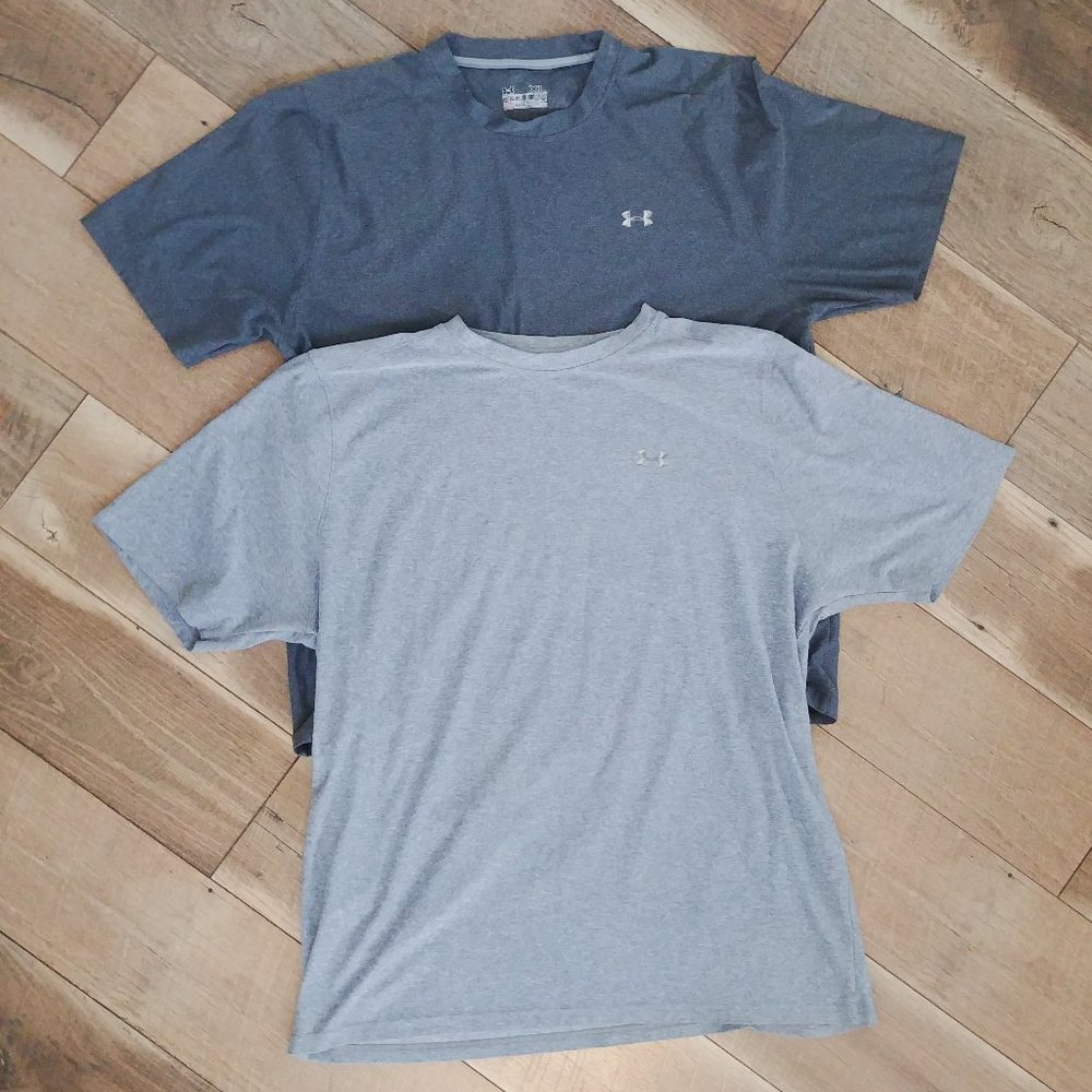 2 Under Armour HeatGear Short Sleeve Shirts